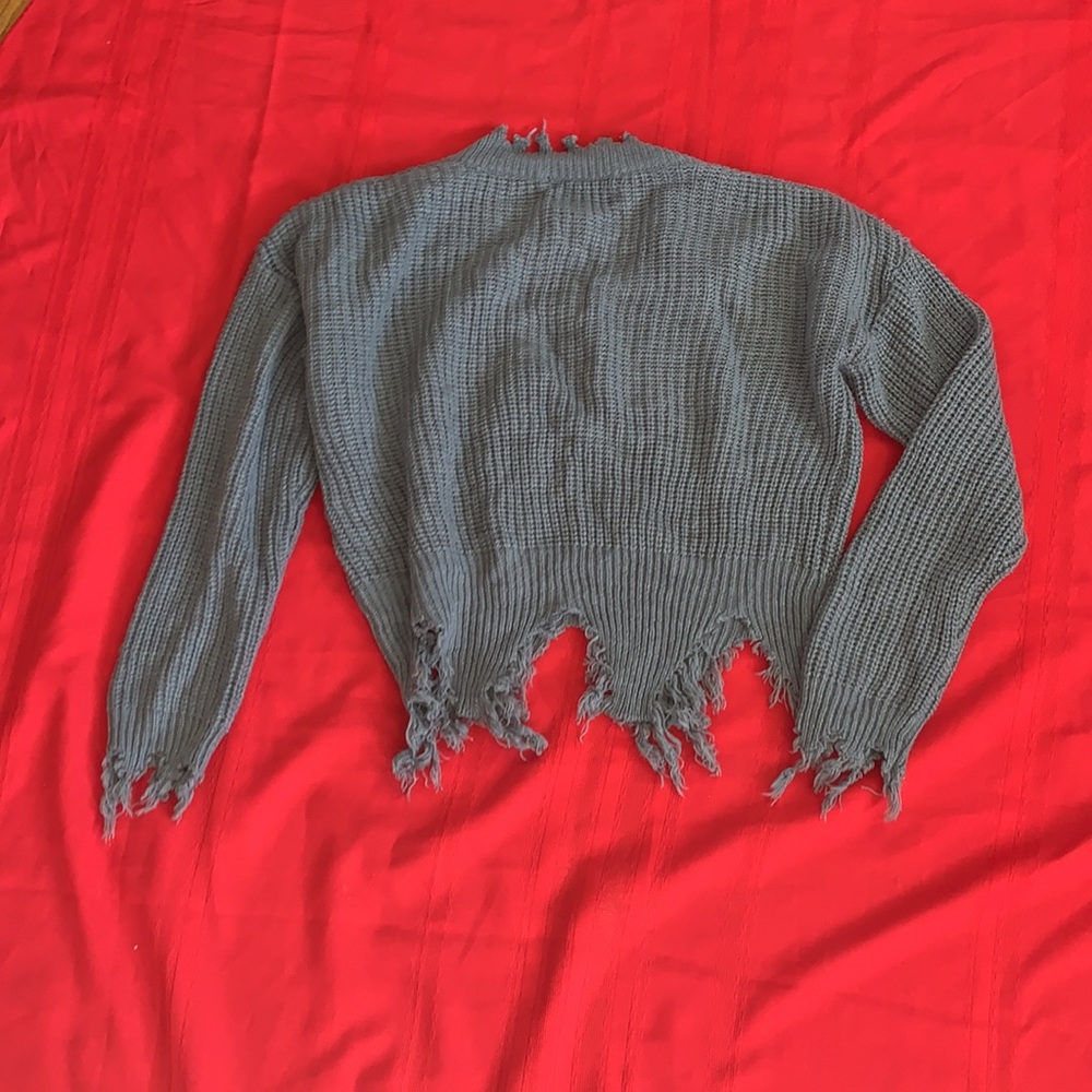 Timberwolf Frayed Sweater - Picture 3 of 7